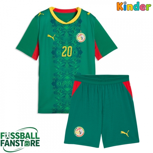 Senegal Habib Diallo #20 Replik Auswärtstrikot Kinder WM 2026 Kurzarm (+ Kurze Hosen)